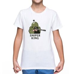 Sniper King t-shirt personalizzata bambino digitalshirt bianca