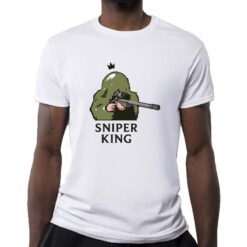 Sniper King t-shirt personalizzata uomo digitalshirt bianca