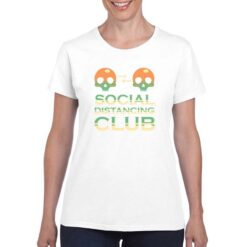 Social Distancing t-shirt personalizzata donna digitalshirt bianco