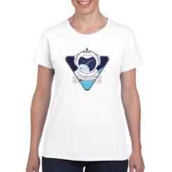 Space astronauta Logo t-shirt personalizzata donna digitalshirt bianco
