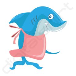 bavaglino grafica squalo bavaglino turchese digitalshirt