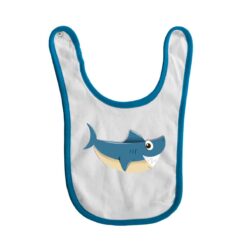 bavaglino grafica squalo cartone animato turchesedigitalshirt