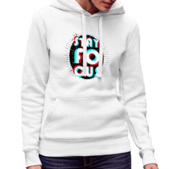 Stay Focus felpa con cappuccio personalizzata donna digitalshirt bianca.jpg
