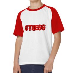 Stress t-shirt bicolor personalizzata bambino digitalshirt rossa