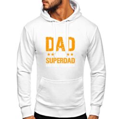 Super Rock Dad felpa con cappuccio personalizzata uomo digitalshirt bianca