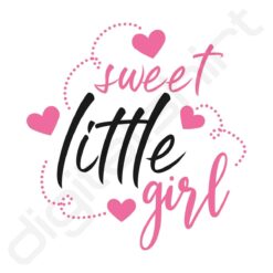 bavaglino grafica sweet little girl fuchsia digitalshirt