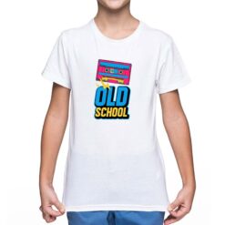 Tape old School t-shirt personalizzata bambino digitalshirt bianca