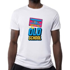 Tape old School t-shirt personalizzata uomo digitalshirt bianca