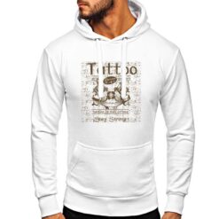 Tatoo felpa con cappuccio personalizzata uomo digitalshirt bianca