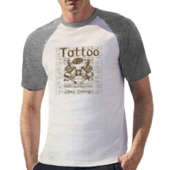 Tatoo t-shirt bicolor personalizzata uomo digitalshirt grigia