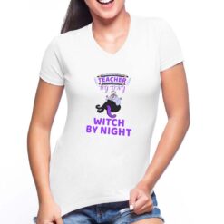 Teacher t-shirt scollo a v personalizzata donna digitalshirt bianca