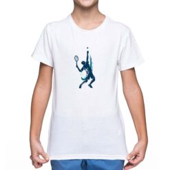 Tennista Battuta t-shirt personalizzata bambino digitalshirt bianca