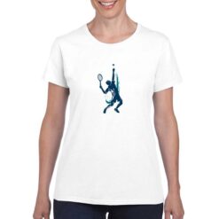 Tennista Battuta t-shirt personalizzata donna digitalshirt bianco