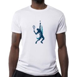Tennista Battuta t-shirt personalizzata uomo digitalshirt bianca