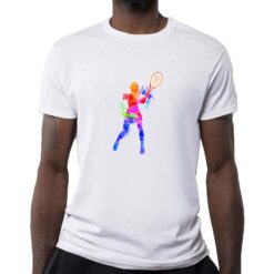 Tennista Donna  t-shirt personalizzata uomo digitalshirt bianca