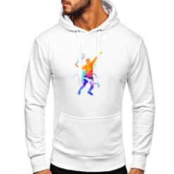 Tennista Uomo felpa con cappuccio personalizzata uomo digitalshirt bianca