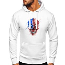 Teschio Clown America felpa con cappuccio personalizzata uomo digitalshirt bianca