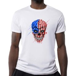Teschio Clown America t-shirt personalizzata uomo digitalshirt bianca