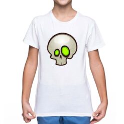 Teschio Occhi Verdi t-shirt personalizzata bambino digitalshirt bianca
