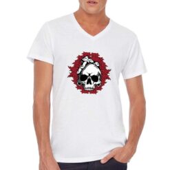 The Bandits t-shirt scollo a v personalizzata uomo digitalshirt bianca