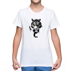 Tiger Bianco Nero t-shirt personalizzata bambino digitalshirt bianca