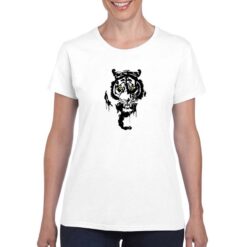 Tiger Bianco Nero t-shirt personalizzata donna digitalshirt bianco