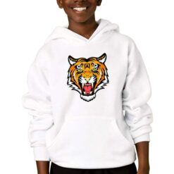 Tiger Face felpa con cappuccio personalizzata bambino digitalshirtbianco