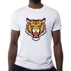 Tiger Face t-shirt personalizzata uomo digitalshirt bianca