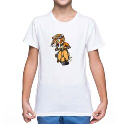 Tigre sulla Vespa t-shirt personalizzata bambino digitalshirt bianca