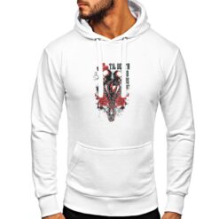 Till Death  felpa con cappuccio personalizzata uomo digitalshirt bianca