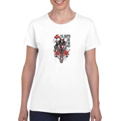 Till Death  t-shirt personalizzata donna digitalshirt bianco
