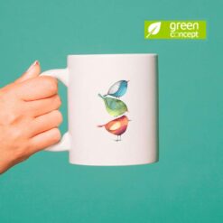 Trio Uccelli tazza ceramica personalizzata digitalshirt