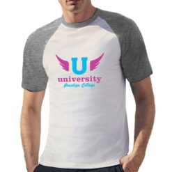 University t-shirt bicolor personalizzata uomo digitalshirt grigia