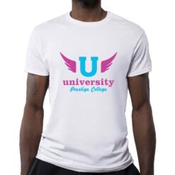 University t-shirt personalizzata uomo digitalshirt bianca