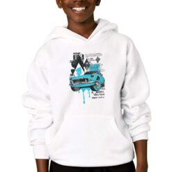 Vintage Car felpa con cappuccio personalizzata bambino digitalshirtbianco