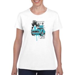 Vintage Car t-shirt personalizzata donna digitalshirt bianco