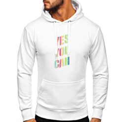 Yes you Can felpa con cappuccio personalizzata uomo digitalshirt bianca