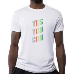 Yes you Can t-shirt personalizzata uomo digitalshirt bianca