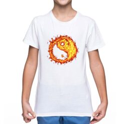 Yin e Yang t-shirt personalizzata bambino digitalshirt bianca