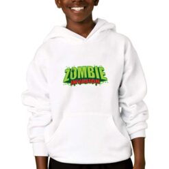 Zombie Invasion felpa con cappuccio personalizzata bambino digitalshirtbianco