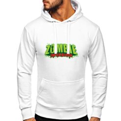 Zombie Invasion felpa con cappuccio personalizzata uomo digitalshirt bianca