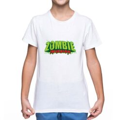 Zombie Invasion t-shirt personalizzata bambino digitalshirt bianca