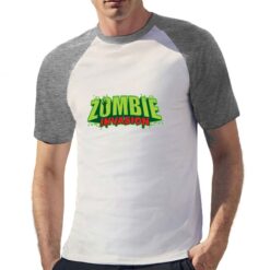 Zombie Invasion t-shirt bicolor personalizzata uomo digitalshirt grigia