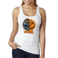 Zucca Halloween canottiera personalizzata donna digitalshirt bianca