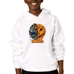 Zucca Halloween felpa con cappuccio personalizzata bambino digitalshirtbianco