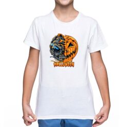 Zucca Halloween t-shirt personalizzata bambino digitalshirt bianca