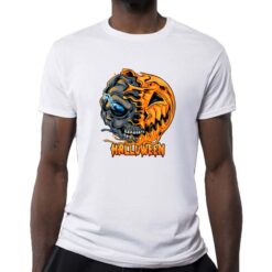 Zucca Halloween t-shirt personalizzata uomo digitalshirt bianca