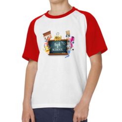Back to School t-shirt bicolor personalizzata bambino digitalshirt rossa