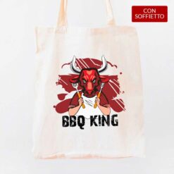 Bbq King shopper personalizzata digitalshirt cotone organico