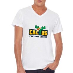 Cactus t-shirt scollo a v personalizzata uomo digitalshirt bianca
